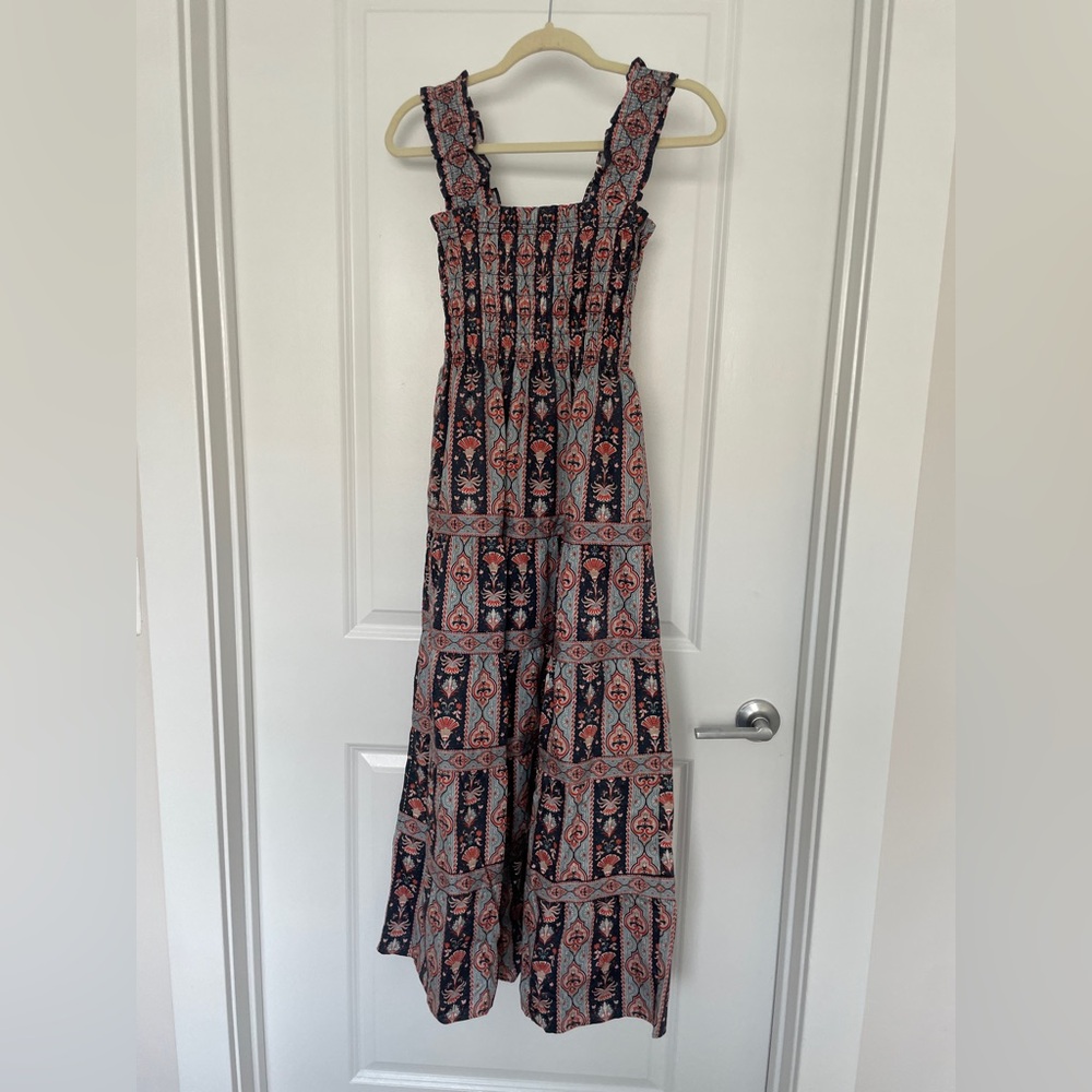 Hill House Home Kimmy Dress in Emma Stripe Navy Multi, Size small - Picture 8 of 10
